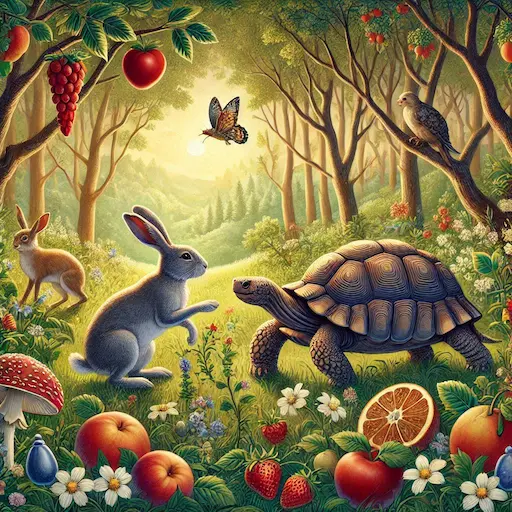 10) ससा आणि कासव (The Hare and the Tortoise)